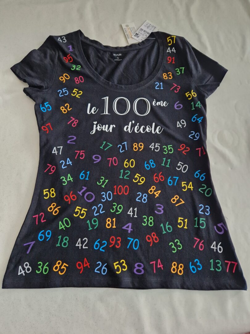 Tee Shirt 100 jours maitresse